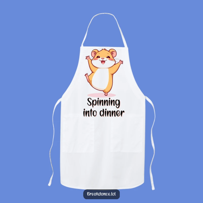Funny Hamster Cartwheel Apron: Hilarious Kitchen Wear for Chef Mom