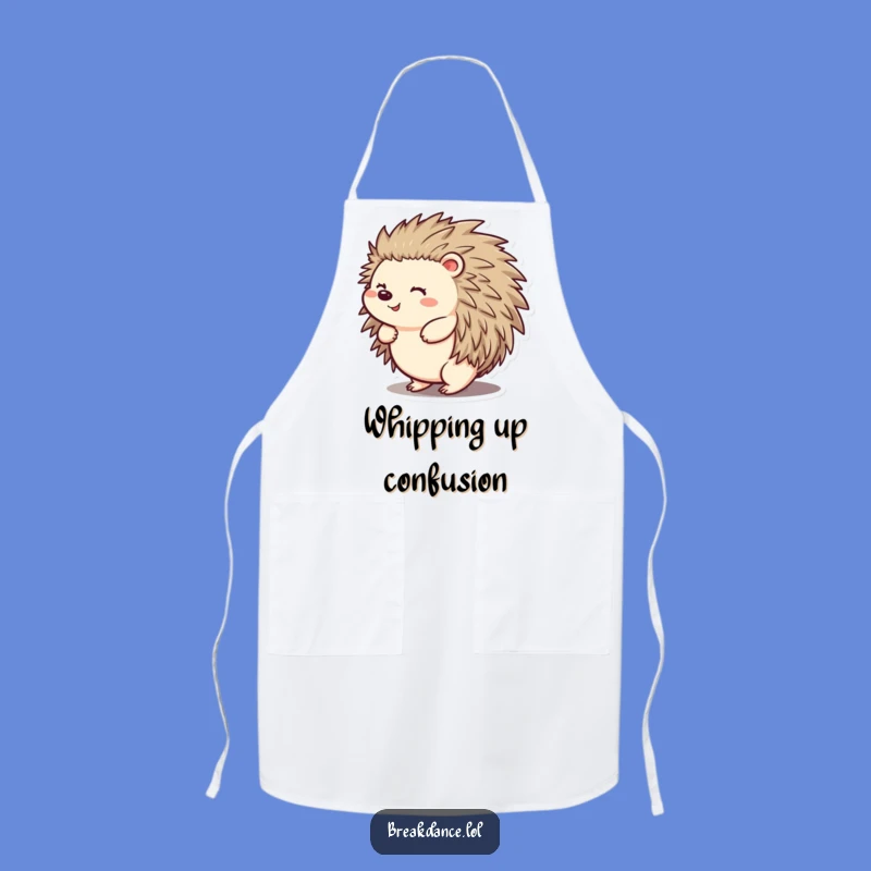 Funny Hedgehog Apron: Cheerful Chef Spin, Protect & Laugh Hilariously!