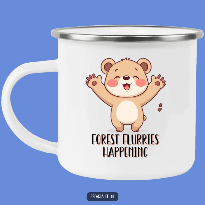 Funny Bear Cub Windmill Camping Mug: Adventure Fuel with a Smile