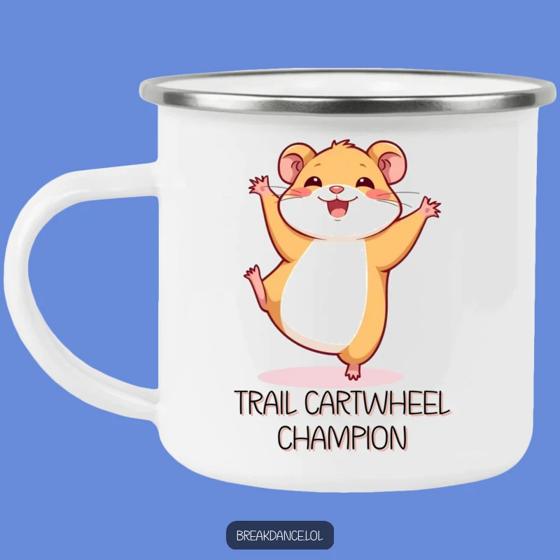 Funny Hamster Cartwheel Camping Mug: Adventure Fuelled by Laughter