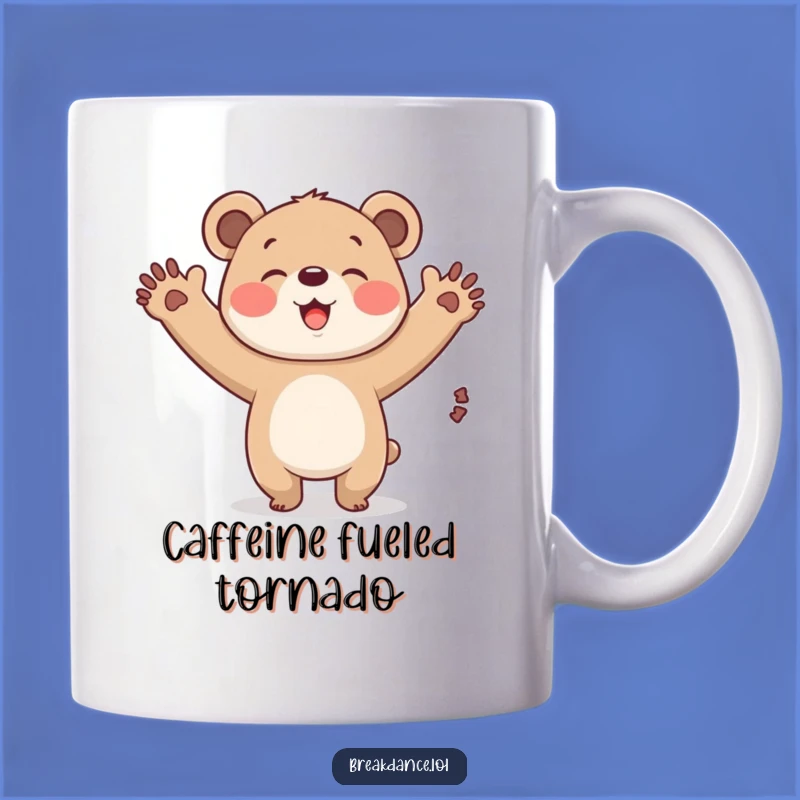 Funny Giggling Bear Cub Mug: Adorable Windmill Action Gift for Joyful Souls