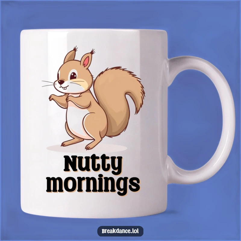 Funny Squirrel Floor Spin Mug - Hilarious Nutty Action Gift!