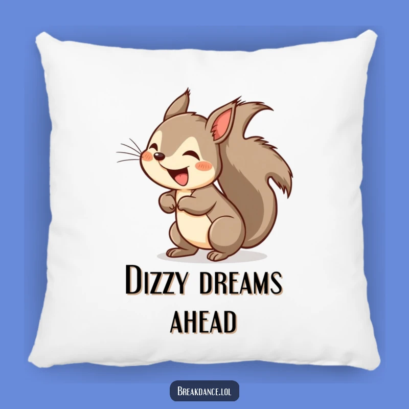 Funny Squirrel Headspin Pillow: Comfy Cushion with a Whimsical Twist