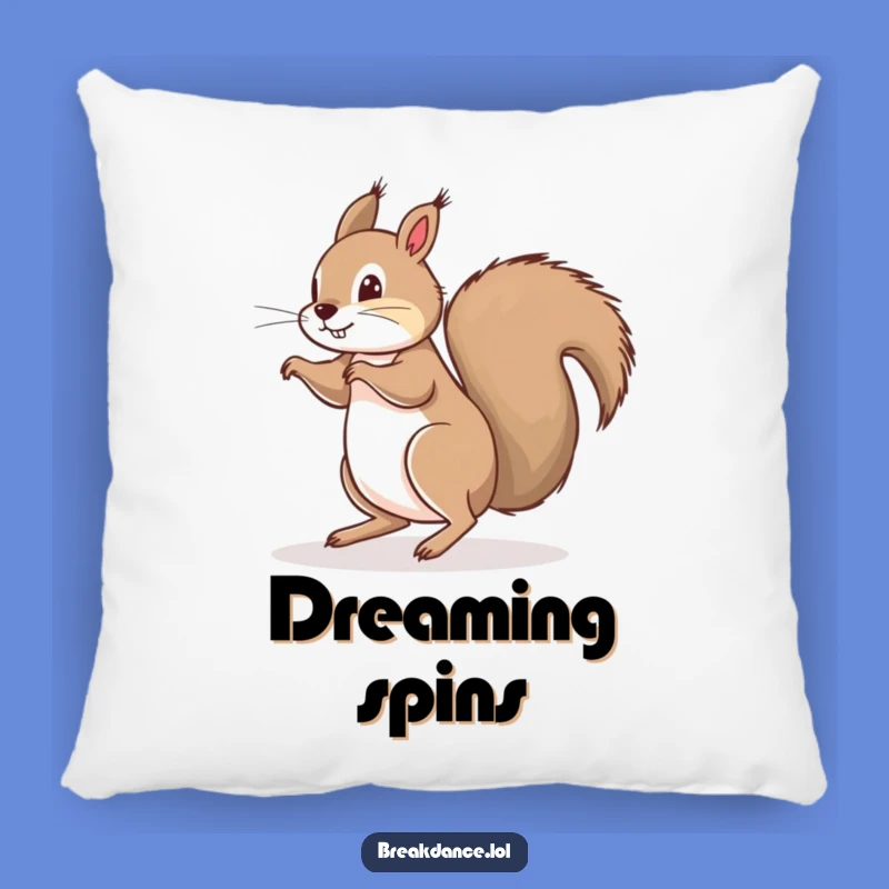 Funny Squirrel Floor Spin Pillow - Cozy Comfort & Nutty Fun!