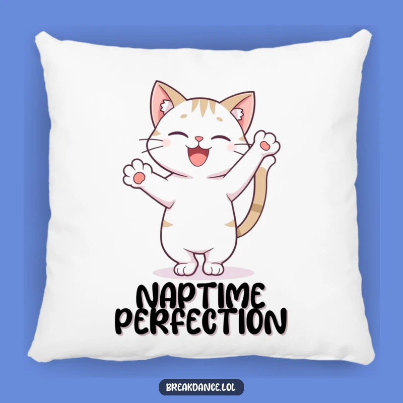 Funny Cat Freeze Pose Pillow, Comfy Feline Decor for Chic Relaxation