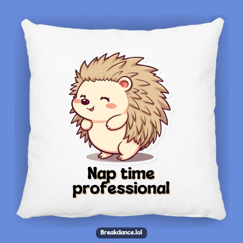 Funny Hedgehog Pillow: Cozy Back Spin Comfort, Adorable & Hilarious Gift!