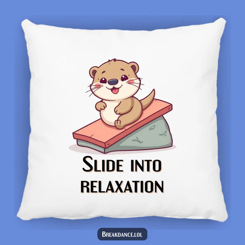 Funny Otter Pillow: Cozy Slide Comfort, Adorable & Hilarious Gift!
