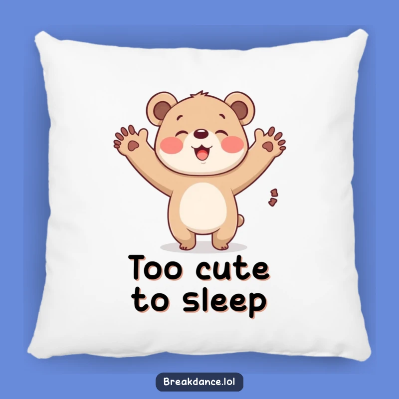 Funny Bear Cub Windmill Pillow: Comfy and Cute Cartoon Cub Cushion