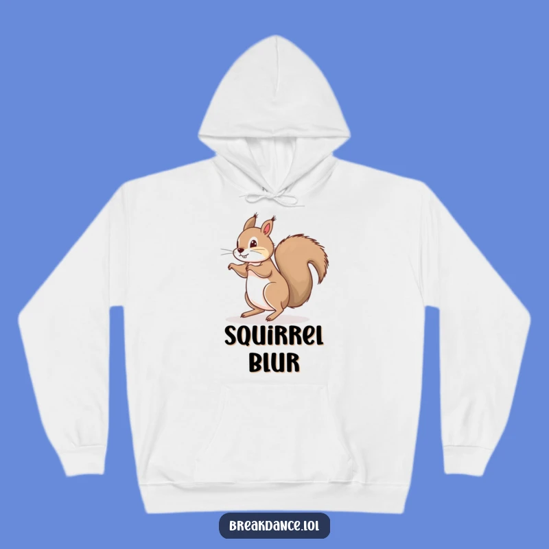 Funny Squirrel Floor Spin Hoodie - Cozy & Playful Comfort!
