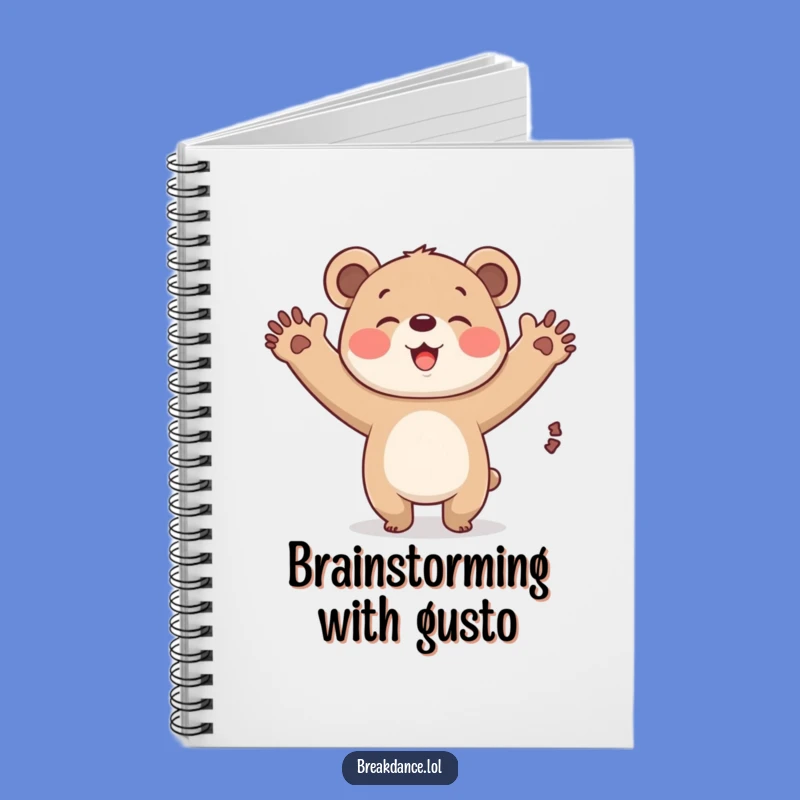 Funny Bear Cub Windmill Notebook: Jot Down Ideas with a Giggling Cub