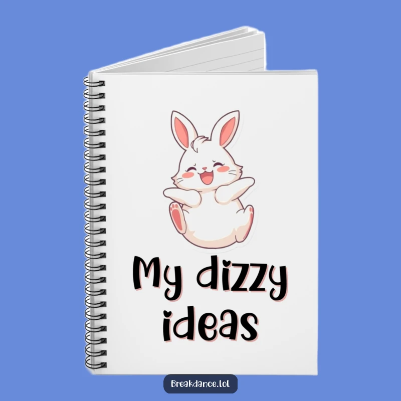 Funny Bunny Spinning Notebook, Cute Rabbit Journal for Joyful Notes