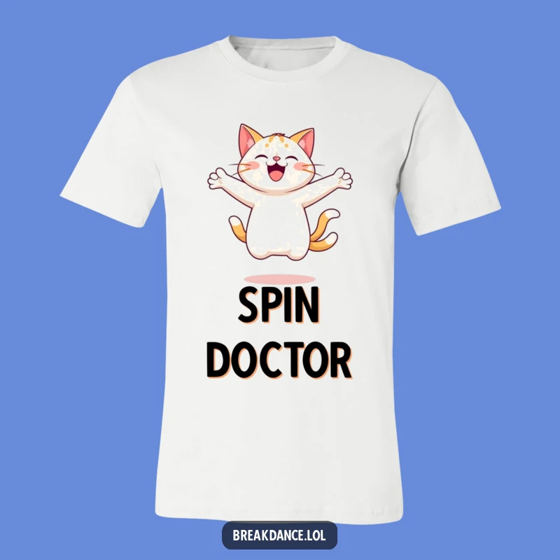Funny Cheerful Cat Leaping T-Shirt - Joyful Feline Fun Tee!