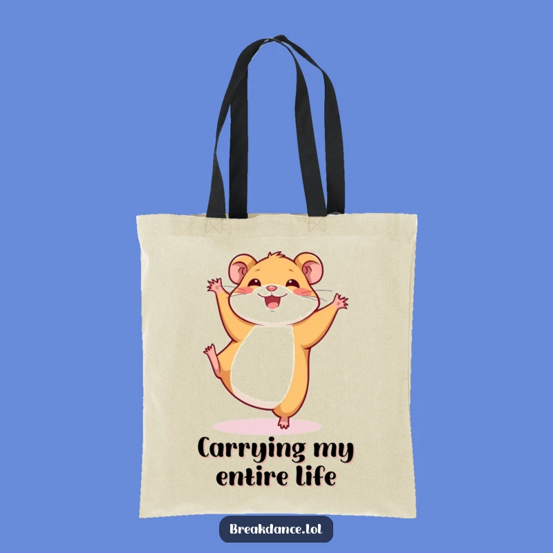 Funny Hamster Cartwheel Tote Bag: Carry Your Laughs in Style