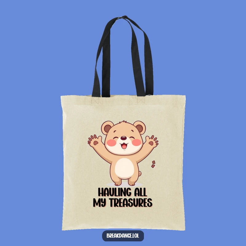 Funny Bear Cub Windmill Tote Bag: Practical and Playful Cub Accessory